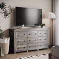 thumbnail image 6 of FANRAL Dresser for Bedroom with 9 Drawers,Wood Metal Handle Closet Storage Cabinet,Wide TV Stand Chests of Drawers,Dark Gray Dresser, 6 of 6