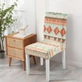 thumbnail image 4 of Retro Bohemian Dining Chair Covers for Kitchen Set of 4, Washable Stretch Slipcovers Featuring Vintage Tribal Patterns, Removable Polyester Seat Protectors for Farmhouse Chic Decor, 4 of 7