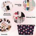thumbnail image 3 of Picia Cartoon Donut Planets Printed Leather Travel Toiletry Bag,Cosmetic Organizer, Makeup Travel Bag, Durable Travel Pouch, Compact Toiletry Bag, Travel Accessories, 3 of 6