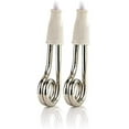 thumbnail image 5 of Ovente Electric Stainless Steel Immersion Heater for Tea Coffee & Beverage, 300 Watt Power Portable Submersible Instant Hot Water Warmer, Light Weight Easy Heating & Clean, White Pack of 2 CH3012, 5 of 6