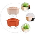 thumbnail image 4 of WEUVEB 2Pcs Creative Flowerpots Plastic Beige White for Home Furnishings, 4 of 8