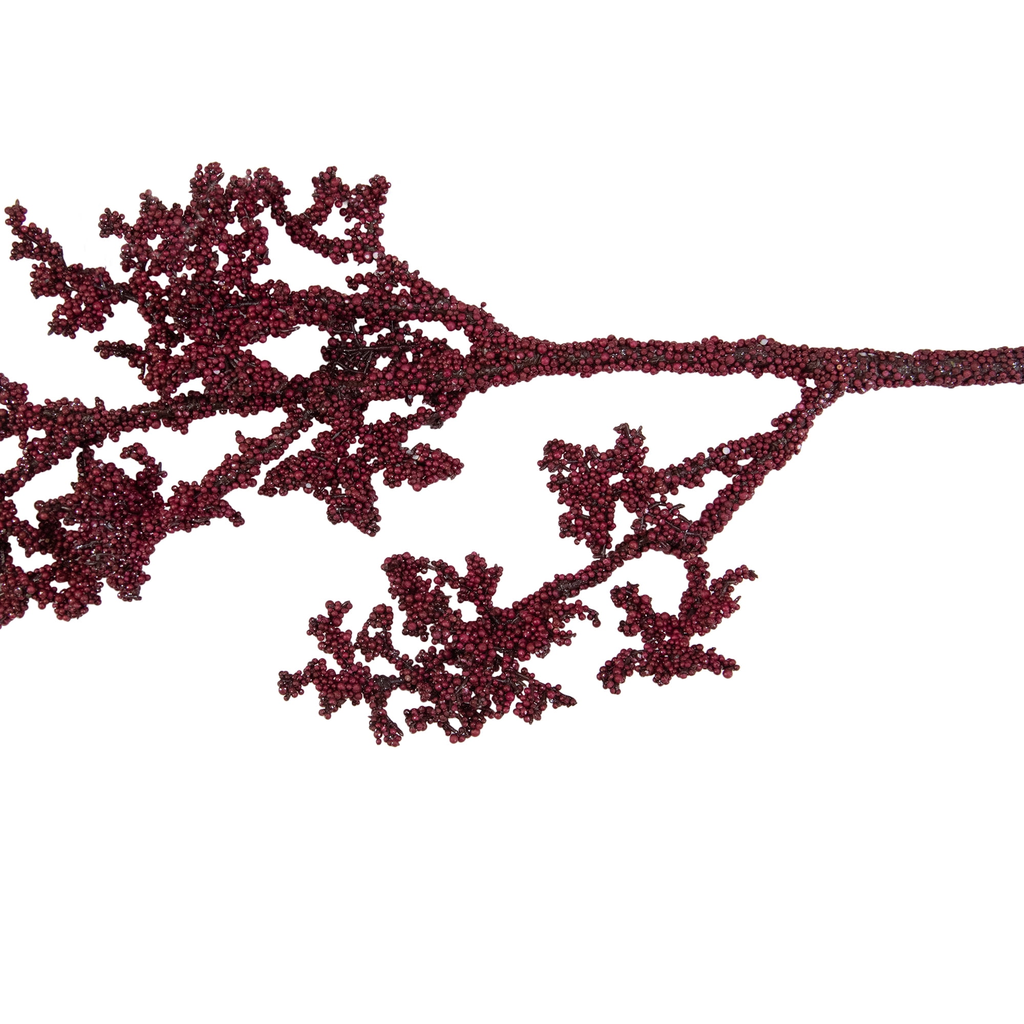 Northlight 35" Burgundy Beaded Artificial Christmas Spray