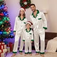 thumbnail image 4 of Duqingm Matching Christmas Pajamas Family Matching Pajamas Set Silk Satin Button Down Sleepwear Long Sleeve Nightwear 2 Pcs Pj Set Khaki,XL, 4 of 7