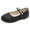 Black, variant on Akiihool Kids Flat Shoes Toddler Flower Girl Dress Shoes Little Girl Ballet Flats for Wedding Party (Black,12.5)