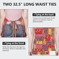 thumbnail image 6 of Pioneer Flower Floral Print Pattern Apron for Women and Men, Cotton Linen Waterproof with Pockets, Adjustable, 33x27 Inch for Kitchen, Gardening, BBQ, Salon, 6 of 6
