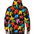 thumbnail image 5 of Hoodies for Men - Rainbow Colorful Maple Leaves Long Sleeve Comfrt Men'S Fashion Hoodies & Sweatshirts, Sweatshirts for Men Hoodies Pullover Clothing Clothes with Pouch, 5 of 7