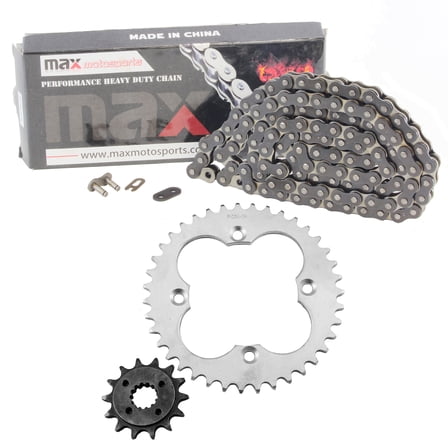 Max Motosports Black Drive Chain and Sprockets Kit for Yamaha Raptor 350 YFM350 2004-2013