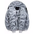 thumbnail image 4 of Warm Winter Heavyweight Fleece Hoodies for Men Chic Full Zip up Sweatshirt Long Sleeve Lined Active Jackets with Pockets, 4 of 8