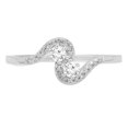 thumbnail image 2 of Dazzlingrock Collection 0.25 Carat (ctw) 14K Round White Diamond Two Stone Engagement Ring 1/4 CT, White Gold, Size 4.5, 2 of 2