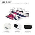 thumbnail image 4 of Disketp Dark Blue Stripes And Pink Flamingos Sun Visors for Women Men Unisex Tennis Golf Visor Hat Adjustable Summer Hats Sport Outdoor Visor Hat UV Protection Cap, 4 of 8