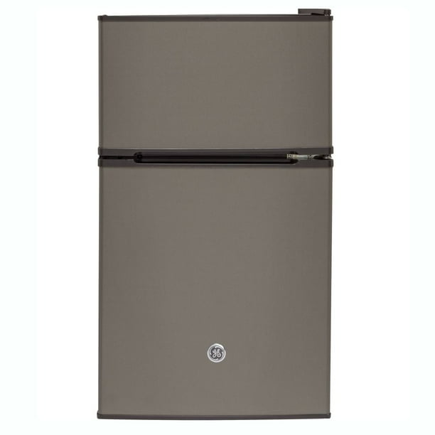 GE Appliances 3.1 DoubleDoor Compact Refrigerator, Slate