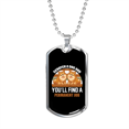 thumbnail image 1 of Scratch a Dog Permanent Job Couple Dogs Necklace Stainless Steel or 18k Gold Dog Tag 24" Chain, 1 of 8