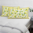 thumbnail image 3 of Yellow Lemon Pillow Covers, Linen Long Throw Pillow Case, Summer Watercolor Fruits Leaf Holiday Pillow Protector Decorative Cushion Cover for Living Room/Bedroom 20" x 30", 3 of 8
