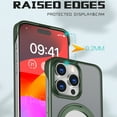 thumbnail image 5 of Nalacover Magnetic Frameless Slim Case for iPhone 12/12 Pro [Compatible with Magsafe] with Invisible Ring Kickstand Ultra-Thin Shockproof Borderless Phone Case for Women Men,Green, 5 of 6
