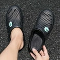 thumbnail image 4 of Garden Clogs for Men Rubber Clog Gardenning Shoes Summer Water Sandals Waterproof Comfort Slip on Quick Dry Pool Beach Yard Kitchen Antiskid Mules Shower Slides Black 43, 4 of 7