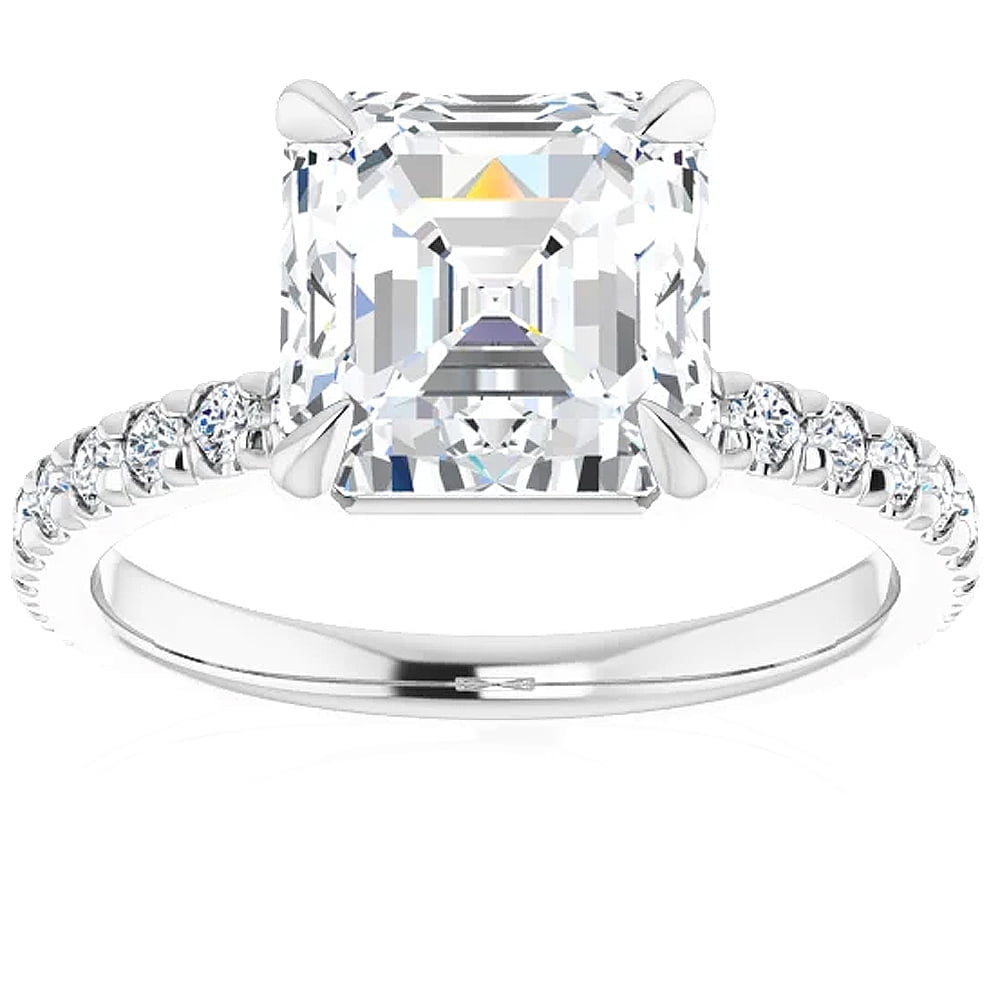 3.45Ct Round D/VVS1 Sim Diamond 10K White Gold Over Halo Engagement Wedding Ring 
