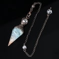 thumbnail image 4 of Crystal Pendulum Natural Stone Pendulums Pendant for Faceted Point Divination Necklace Crystals Dowsing, 4 of 9