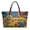 American Flag Sunflower Butterfly, variant on ZUXONGSY Bear Forest Print Handle Handbag for Women Pu Leather Tote Bag Waterproof Top Handle Satchel with Inner Pocket for Excursions Shopping
