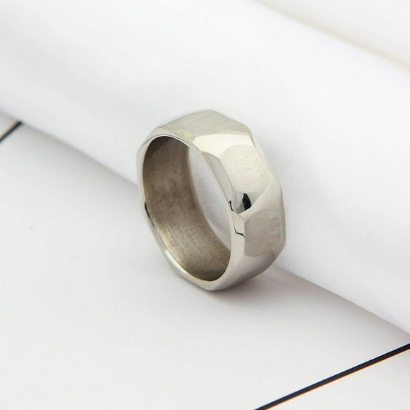 Men's Jewelry Retro Custom Titanium Steel Ring Diamond