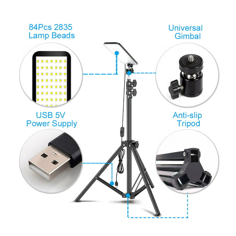 Portable Camping Light,LED Work Lights with Stand,Telescoping