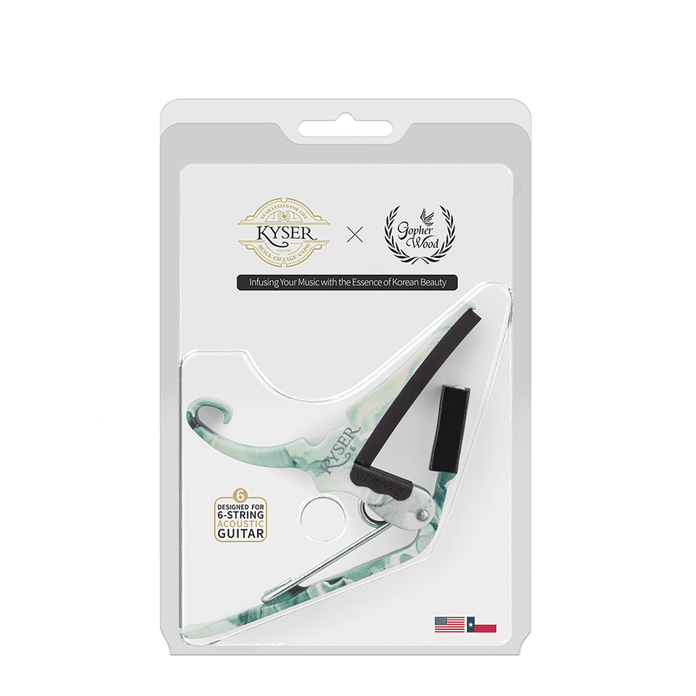 Kyser x Gopherwood Quick-Change Acoustic Guitar Capo Celadon