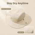 thumbnail image 5 of NIEWTR Breathable Cotton Sun Hat with 50+ UPF Protection for Toddler Boys Summer Beach Bucket Hat Age 0-6 Years（Beige,One Size), 5 of 5
