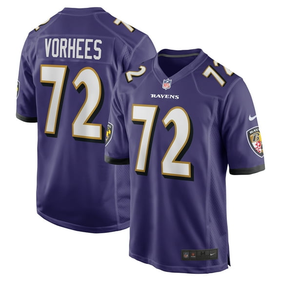 Men's Nike Andrew Vorhees Purple Baltimore Ravens Team Game Jersey