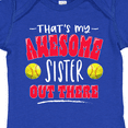 thumbnail image 4 of Inktastic That's My Awesome Sister out There with Softballs Boys or Girls Baby Bodysuit, 4 of 5