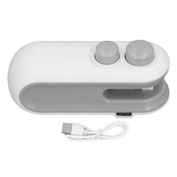 LAZIOEGR Mini Rechargeable Bag Sealer – Portable Heat Resealer for Snacks, Pet Food, and Kitchen Use (White)