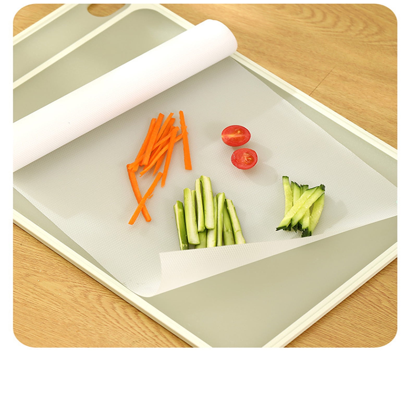 JoyJolt Plastic Cutting Board Set. White and Blue Cutting Boards for Kitchen Dishwasher Safe with Handle. Non Slip Large and Small Chopping Board