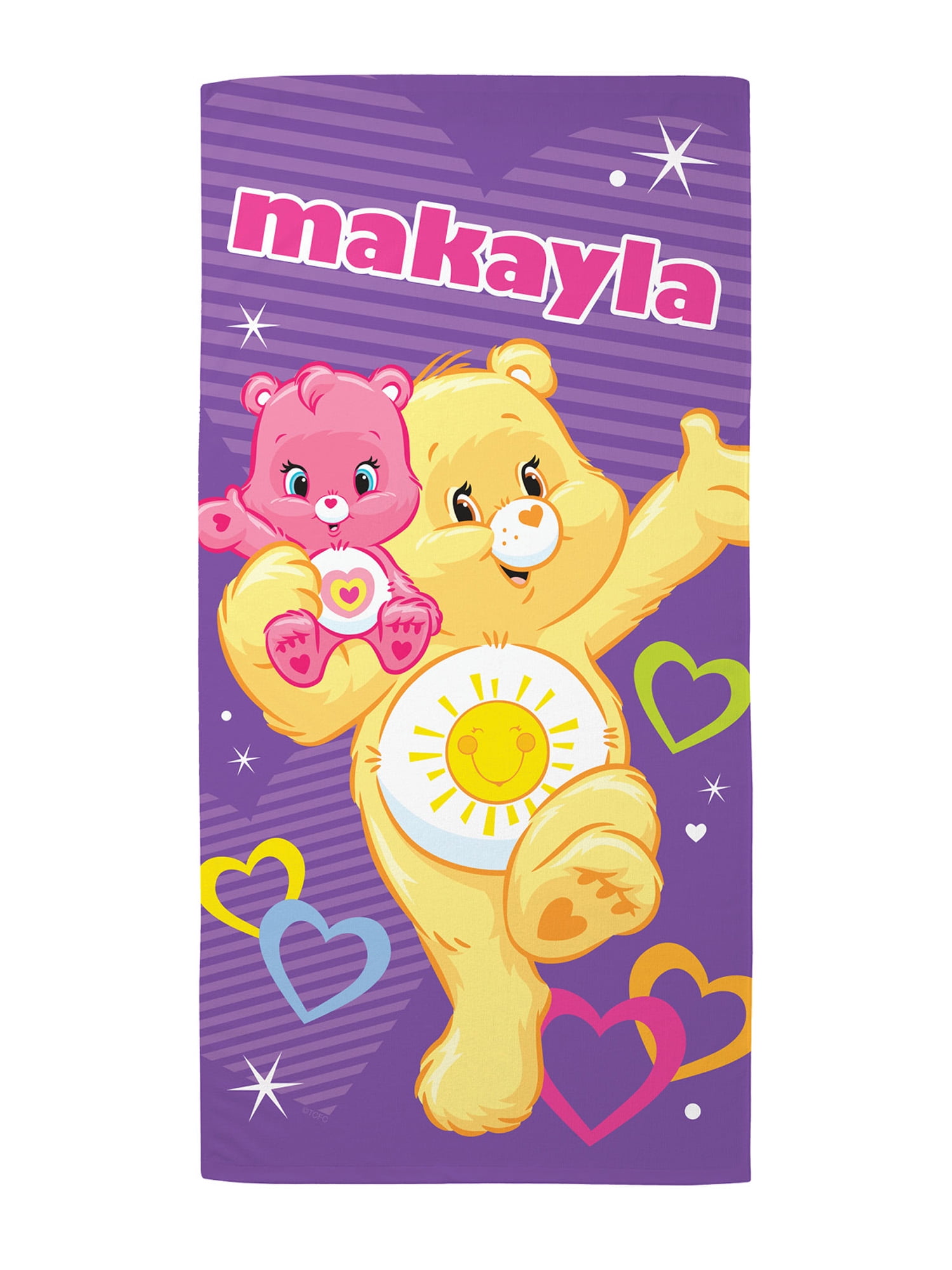 Personalized Care Bears Kids Beach Towel