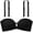 #ZZH6 Black, variant on Mokibras Strapless Bra – Front Closure Wireless Push Up Jelly Bra for Women, Non Slip Padded Tube Bra with Multi-Way Straps, S-XXXL