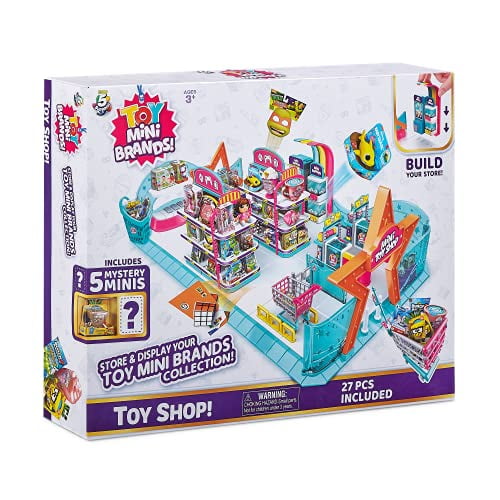 5 Surprise Mini Brands Series 2 Electronic Mini Mart with 4 Mystery Mini  Brands Playset by ZURU