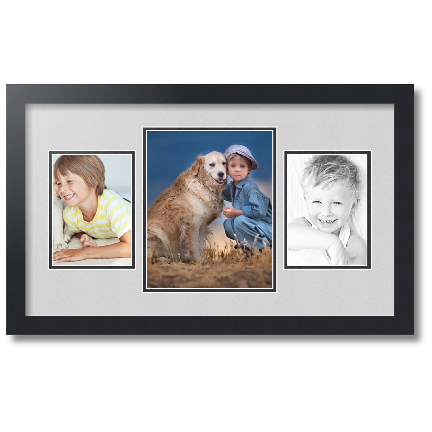 ArtToFrames Collage Photo Picture Frame with 1 8x10 and 2 5x7