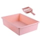 thumbnail image 3 of Bandeja de arena para gatos, cajas de arena para gatos de perfil bajo para gatos de interior, arena para gatos para hámsteres, gatitos de animales , Rosado, 3 of 8
