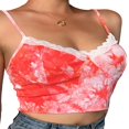 thumbnail image 4 of Women Lace Velvet Camisole Thin Straps Bodycon Camis Tops, 4 of 6