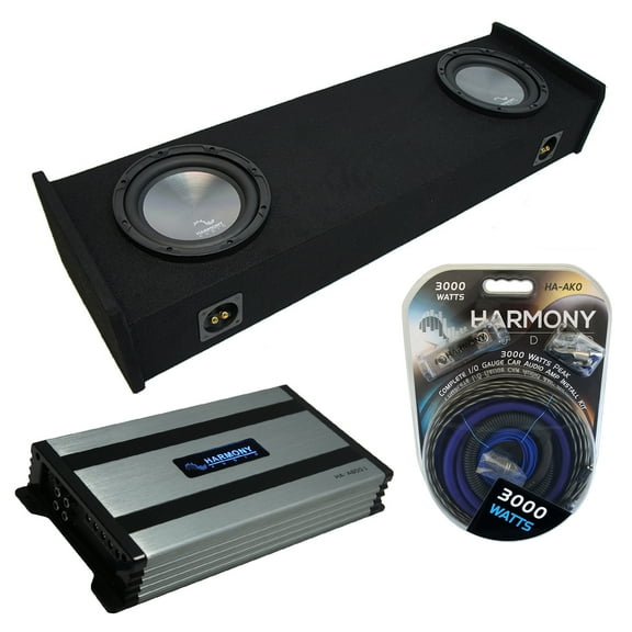 97-99 Ford F-150 Super Ext Cab Truck Harmony A122 Dual 12" Sub Box & HA-A800.1
