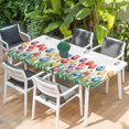 thumbnail image 2 of Watercolors Tulips Table Cloths for 5 Foot Rectangle Tables, Spring Butterflies Flowers Leaves Plants Patio Waterproof Elastic Fitted Tablecloths, Washable Rectangular Table Cover for Camping, 2 of 8