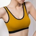 thumbnail image 3 of Padded Bra Women Full-Coverage Bra Feature V-Neck Sport Bra Style W-1936 Yellow L, 3 of 8