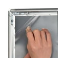 thumbnail image 5 of M&T Displays Snap Poster Frame 14x22 Inch Silver 1" Aluminum Profile Front Loading Wall Mounting Photo Picture Document Certificate Sign Holder Mitered Corner Anti Glare Cover, 5 of 7