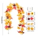 thumbnail image 3 of Decoraciones de Halloween, Acción de Gracias, Halloween, hoja de arce artificial, decoración escénica de otoño, simulación de hojas de arce para colgar en la pared, hoja de arce de plástico de ratán,, 3 of 6