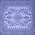 thumbnail image 1 of Ahgly Company Indoor Square Medallion Blue Traditional Area Rugs, 5' Square, 1 of 4