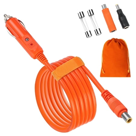 QIANJIA 14AWG Car Charging Cable for Jackery Explorer 3000/2000/1500/1000/880/550/300, 6.6FT/2M Power Cord with 7909 to 8020/5525 Adapters - UL Certified for Portable Power Stations