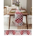 thumbnail image 6 of Red Morocco Table Runner Rustic Country Smear Street Mottled Art Tablerunners 13 x 108 Inch, Table Decorations Tabletop Scarf for Summer Gathering Holiday Farmhouse Kitchen Dining Decor, 6 of 6