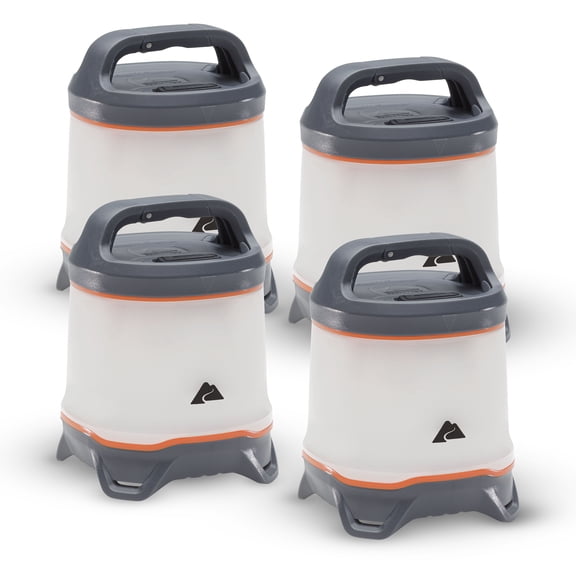 Ozark Trail Lantern, 500 Lumens, LED Mini Camping Lantern, Carabineer Handle, 4 Pack