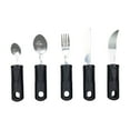 thumbnail image 2 of Hot6sl Stainless Steel Healing Food Tableware Set Rubber And Plastic Handle Antis-shaking Adaptive Tableware Knife Fork And Spoon For Disability, 2 of 6