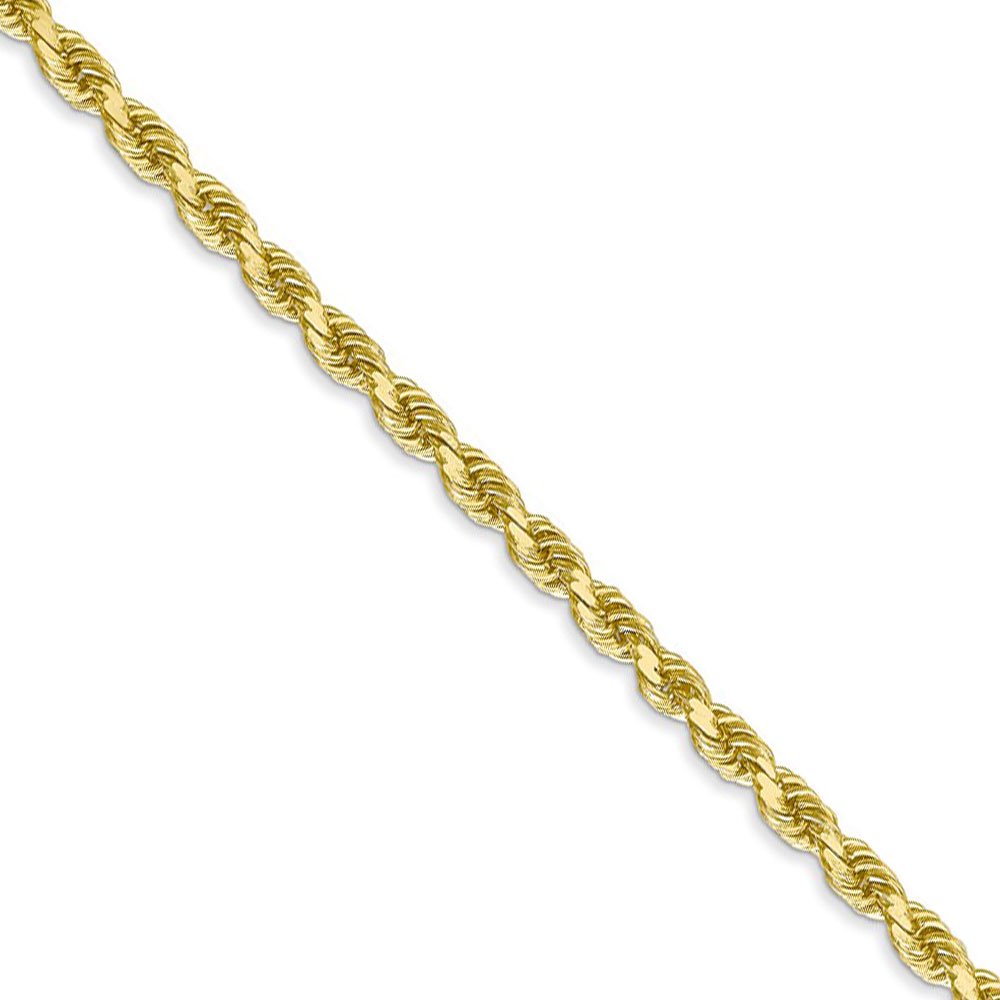 Jewelry 10k 3.2mm Handmade Diamond cut Rope Chain