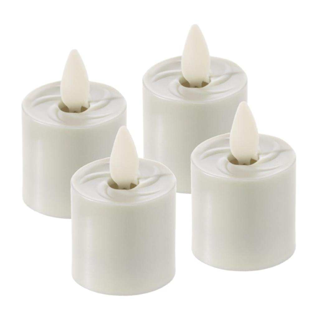 Liown 36121 Ivory Electric Rechargeable Tea Lights (4 pack) Walmart