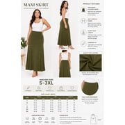 Moa Collection Womens Elegant High-Waisted Maxi Skirt for Every Occasion