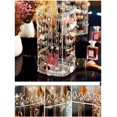 thumbnail image 3 of XINQIHANG 360 Rotating Earring Holder Organizer Clear Jewelry Displays Dangle Earinging Rack Necklace Bracelet Carousel Tree Towers,4 Tier Hanging Earring Display Stands For Selling,Pack of 1, 3 of 7